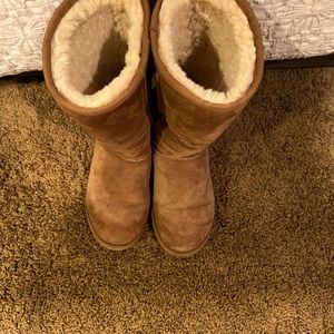 Ugg chestnut boots pre owned with some water stains- please see pics